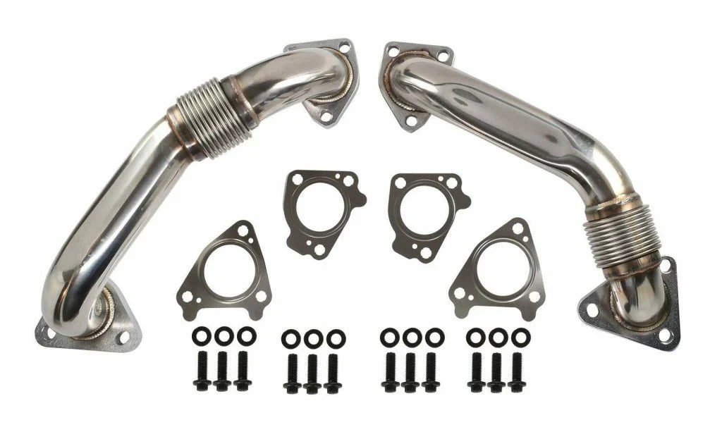 2001–2016 6.6L Duramax 2" 304 Stainless Up-Pipes (LB7/LLY/LBZ/LMM/LML)